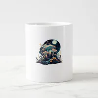 Cottagecore And Aesthetic Goblincore Mushroom Fair Giant Coffee Mug