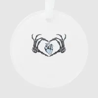 Skeleton Heart Hands Clean Graphic Mood Ornament