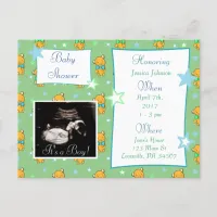 It's a Boy,  Ultrasound Pic Baby Shower Invitation