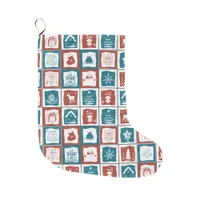 Festive Christmas Advent Calender Mosaic Tile  Large Christmas Stocking