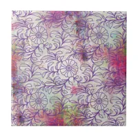 Floral Grunge Tile