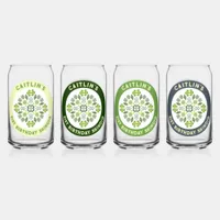 Shamrock Mandala 21st Birthday Party Can Glass