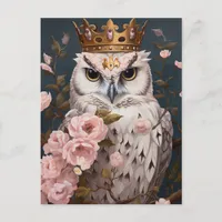 A Owl With a Crown Postcard