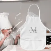 Personalize Monogram Name Add Photo Color Kids' Apron