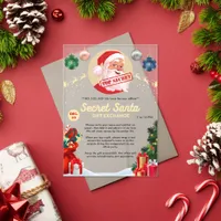 Secret Santa Gift Exchange Christmas Event Party Acrylic Invitations