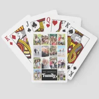 Photo Collage Retro Family 14 Pictures Poker Cards