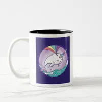 Rainbow Narwhal Two-Tone Coffee Mug