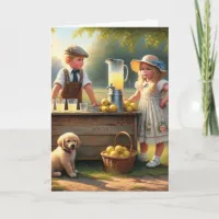 Old-Fashioned Lemonade Stand Have a Good Summer Card