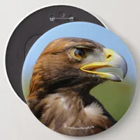 Vision of a Beautiful Young Golden Eagle Button