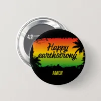 Happy Earthstrong Jamaican Rasta Birthday Greeting Button