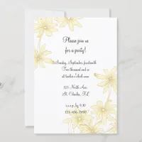 Yellow Daisies All Occasion Party Invitation