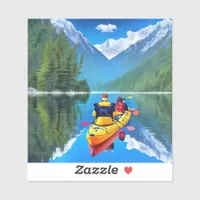 Couple in Kayak | Kayaking Themed Sticker