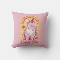 Somebunny Loves You  Throw Pillow