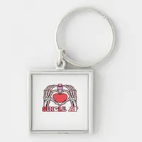 Af Skeleton Hands Valentines Day Classic Keychain