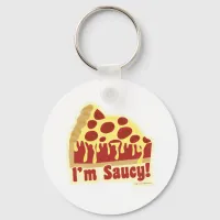 So Saucy Deep Pizza Keychain