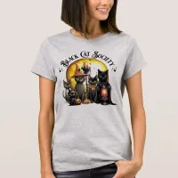 Black Cat Society Gray T-Shirt