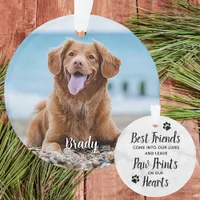 Custom Dog Photo Remembrance Pet Memorial Ornament