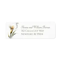 Elegant and Modern Calla Lily Chic Return Address Label