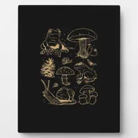 Frogs And Mushrooms Vintage Sketch – Aesthetic Gob Plaque