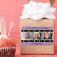 Personalized Photo Filmstrip Birthday     Rectangular Sticker