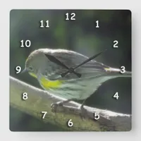 Clock - Bird with Yellow Feathers