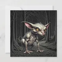 Chupacabra in the Woods Cryptid Invitation