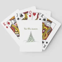 Tis The Season Christmas Tree Debbie Groovy Santa Poker Cards