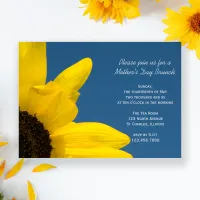 Yellow Sunflower and Blue Sky Mothers Day Brunch Invitation