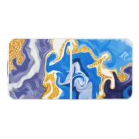 Beautiful Blue, Gold and White Swirls like Water  Beer Pong Table