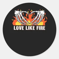 Like Classic - Skeleton Hands Heart  Classic Round Sticker