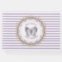 Purple and Gold Baby Personalized Shower Guestbook