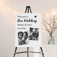 Welcome to our Wedding | Black and White Sign