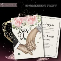 Casual Malibu Engagement Party She said Yes Invitation