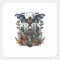Cottagecore Butterflies Bats N Mushroom Moon Gobli Square Sticker