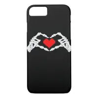 Skeleton Heart And Hands Meme iPhone 8/7 Case