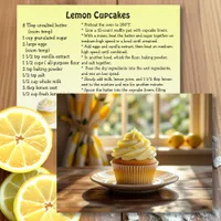Homemade Lemon Cupcake Recipe Postcard