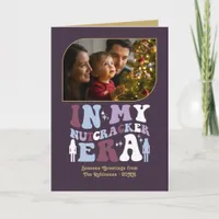 Plum Royale Fun Retro Christmas Photos Holiday Card