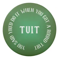 Amusing Green Gradient 'Round Tuit' Eraser