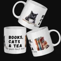 Bookish gift book lovers, cat owners, tea drinkers coffee mug