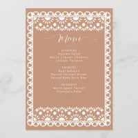 Mexican Papel Picado Boho Barro Bridal Shower Menu