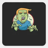 Halloween  Zombie Funny Classic Square Sticker