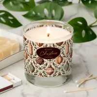 Earth Tones Christmas Pattern#12 ID1009 Scented Candle