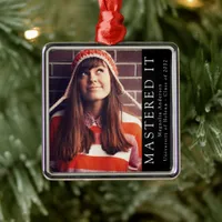 Mastered It Graduate Photo Keepsake Metal Ornament