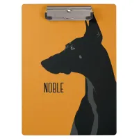 Noble Black Doberman Clipboard