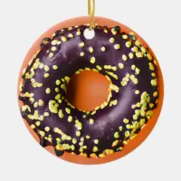 Happy Holi-Glaze | Funny Donut Pun Christmas Ceramic Ornament