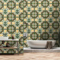 Majolica Style Tiles Wallpaper