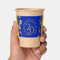 Royal Blue & Gold School College Class Reunion Coffee Cup Sleeve