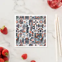 4th of July Generative Pattern Napkins