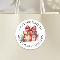 Personalized Merry Christmas Gift Tag