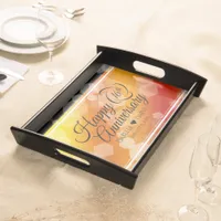 Elegant 16th Golden Topaz Wedding Anniversary Serving Tray